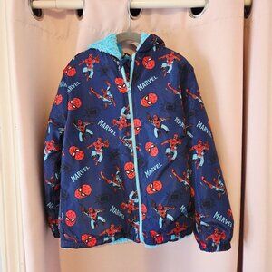 NEW Marvel Spiderman Blue Boys Coat/Jacket - Sz 7